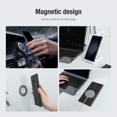 Захисний чохол NILLKIN CamShield Silky Magnetic Silicone Case для Samsung Galaxy S23 Ultra (S918) - Black