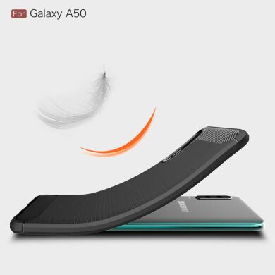 Захисний чохол UniCase Carbon для Samsung Galaxy A50 (A505) / A30s (A307) / A50s (A507) - Black