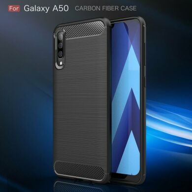 Защитный чехол UniCase Carbon для Samsung Galaxy A50 (A505) / A30s (A307) / A50s (A507) - Dark Blue