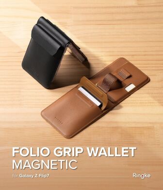 Накладний чохол-гаманець Ringke Folio Grip Wallet Magnetic (FF) для Samsung Galaxy Flip 7 (8800293855842) - Black