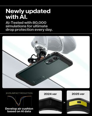 Захисний чохол Spigen (SGP) Tough Armor (MagFit) для Samsung Galaxy S25 Edge (S937) ACS09422 - Black
