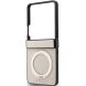 Защитный чехол Guess Magnetic Ring Stand Grained Classic Logo MagSafe для Samsung Galaxy Flip 8 (GUHMZF86PSGRSCLE) - Beige. Фото 5 из 7