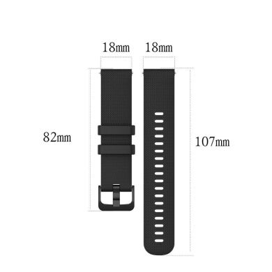 Ремінець UniCase Rhombus Texture для годинників з шириною кріплення 18 мм - Black