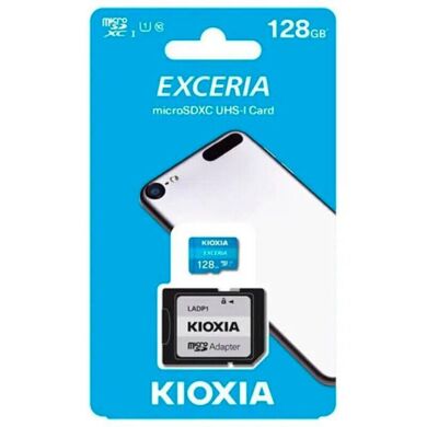 Карта памяти KIOXIA Exceria microSDXC 128GB C10 UHS-I R100MB/s + адаптер - Blue