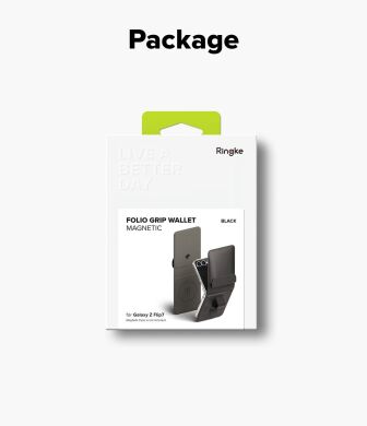 Накладний чохол-гаманець Ringke Folio Grip Wallet Magnetic (FF) для Samsung Galaxy Flip 7 (8800293855842) - Black