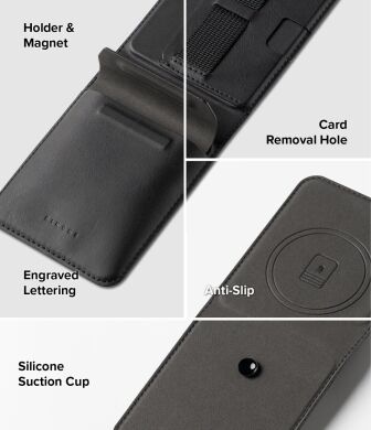 Накладний чохол-гаманець Ringke Folio Grip Wallet Magnetic (FF) для Samsung Galaxy Flip 7 (8800293855842) - Black
