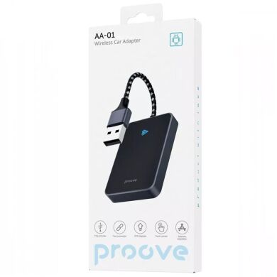 Бездротовий автомобільний адаптер Proove AA-01 (Wireless Android Auto) - Black