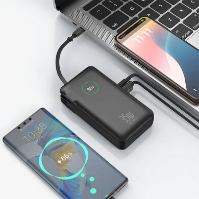 Внешний аккумулятор WIWU Wi-P049 NOBLE 35W (10000mAh) + кабель Type-C - Black