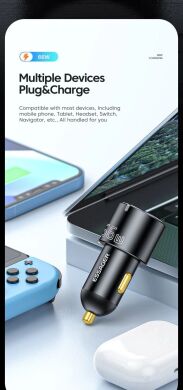 Автомобільний зарядний пристрій ESSAGER City Dual 66W (Type-C + USB) ECC2C1A-FF01 - Black