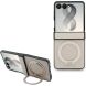 Защитный чехол Guess Magnetic Ring Stand Grained Classic Logo MagSafe для Samsung Galaxy Flip 8 (GUHMZF86PSGRSCLE) - Beige. Фото 1 из 7