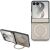 Защитный чехол Guess Magnetic Ring Stand Grained Classic Logo MagSafe для Samsung Galaxy Flip 8 (GUHMZF86PSGRSCLE) - Beige