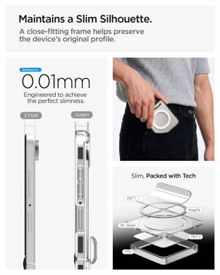 Защитный чехол Spigen Ultra Hybrid Pro (MagFit) (FF) для Samsung Galaxy Flip 8 (ACS11524) - Clear