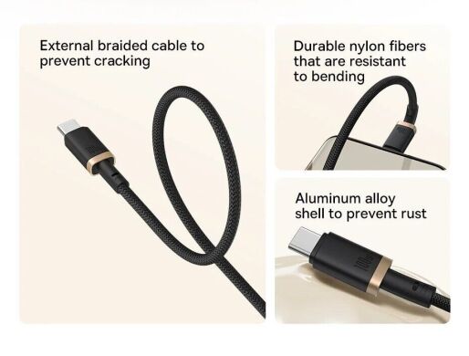 Кабель Baseus Dura Series Type-C to Type-C (100W, 2m) P10377803U01-03 - Black / Red