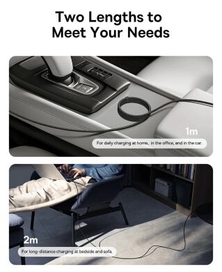 Кабель Baseus Dura Series Type-C to Type-C (100W, 2m) P10377803U01-03 - Black / Red