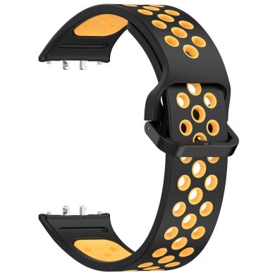 Ремешок Deexe Dot Color для Samsung Galaxy Fit 3 - Black / Yellow