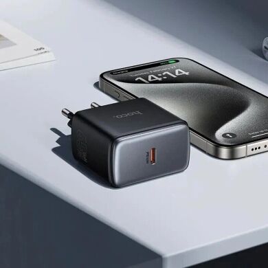 Мережевий зарядний пристрій Hoco C159A Upgrade PD65W (Type-C) - Black