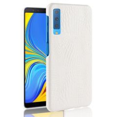 Пластиковий чохол Deexe Croco Style для Samsung Galaxy A7 2018 (A750) - White