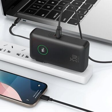 Внешний аккумулятор WIWU Wi-P049 NOBLE 35W (10000mAh) + кабель Type-C - Black