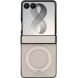 Защитный чехол Guess Magnetic Ring Stand Grained Classic Logo MagSafe для Samsung Galaxy Flip 8 (GUHMZF86PSGRSCLE) - Beige. Фото 2 из 7