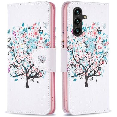 Чехол-книжка Deexe Color Wallet для Samsung Galaxy A15 (A155) - Flower Tree