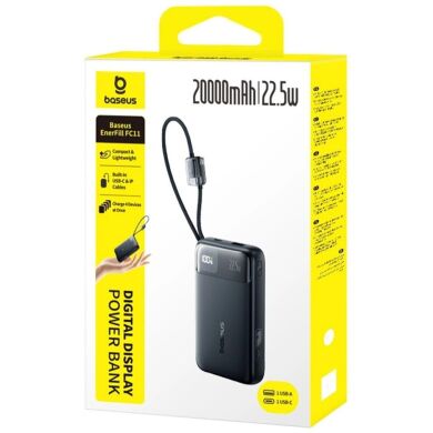 Зовнішній акумулятор Baseus EnerFill FC11 22.5W (20000mAh) E0027S04 - Black