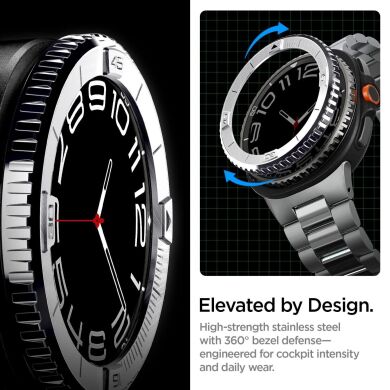 Захисна накладка Spigen Bezel Tune для Samsung Galaxy Watch 8 Classic (ACS10015) - Silver