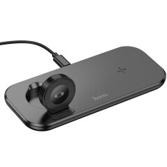 Беспроводное зарядное устройство Hoco CW65 3 in 1 (15W) - Black