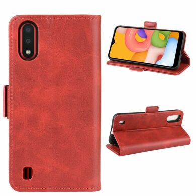 Чохол Deexe Pocket Wallet для Samsung Galaxy A01 (A015) - Red