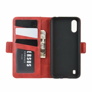 Чохол Deexe Pocket Wallet для Samsung Galaxy A01 (A015) - Red