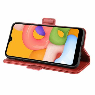 Чохол Deexe Pocket Wallet для Samsung Galaxy A01 (A015) - Red