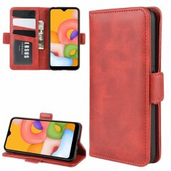 Чохол Deexe Pocket Wallet для Samsung Galaxy A01 (A015) - Red