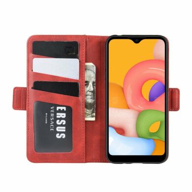 Чехол Deexe Pocket Wallet для Samsung Galaxy A01 (A015) - Red