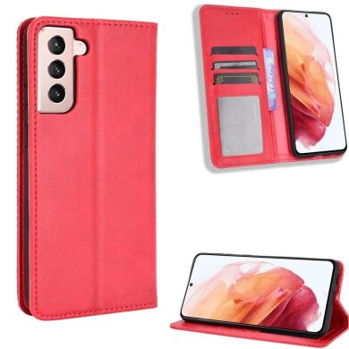 Чохол Deexe Retro Style для Samsung Galaxy S21 (G991) - Red