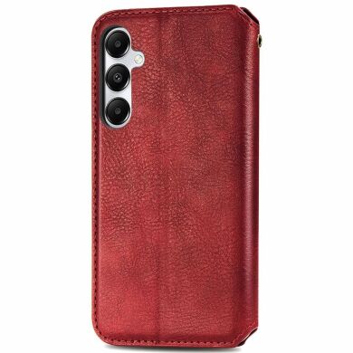 Чохол Deexe Rhombus Wallet для Samsung Galaxy A35 (A356) - Red