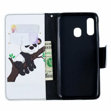 Чохол-книжка Deexe Color Wallet для Samsung Galaxy A40 (А405) - Panda Climbing Tree