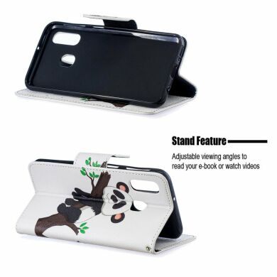Чохол-книжка Deexe Color Wallet для Samsung Galaxy A40 (А405) - Panda Climbing Tree