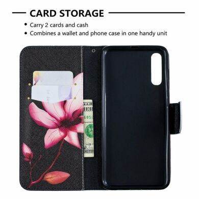 Чохол-книжка Deexe Color Wallet для Samsung Galaxy A70 (A705), Flower Pattern
