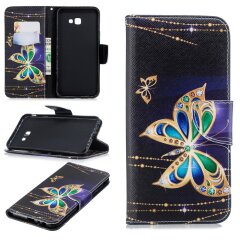 Чохол-книжка Deexe Color Wallet для Samsung Galaxy J4+ (J415), Rhinestone Decorated Butterfly