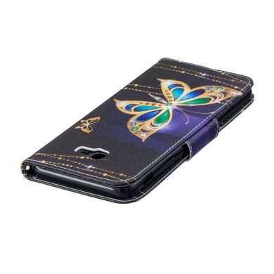Чохол-книжка Deexe Color Wallet для Samsung Galaxy J4+ (J415), Rhinestone Decorated Butterfly