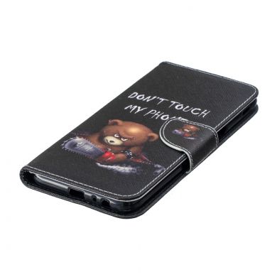 Чохол-книжка Deexe Color Wallet для Samsung Galaxy J6+ (J610), Brown Bear and Do Not Touch My Phone