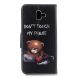 Чохол-книжка Deexe Color Wallet для Samsung Galaxy J6+ (J610), Brown Bear and Do Not Touch My Phone