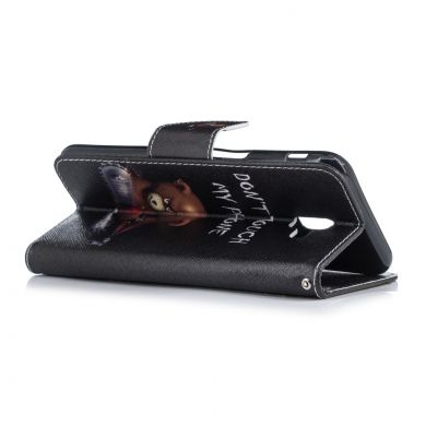 Чохол-книжка Deexe Color Wallet для Samsung Galaxy J6+ (J610), Brown Bear and Do Not Touch My Phone