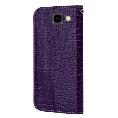 Чехол-книжка Deexe Glittery Crocodile для Samsung Galaxy J4+ (J415) - Dark Purple