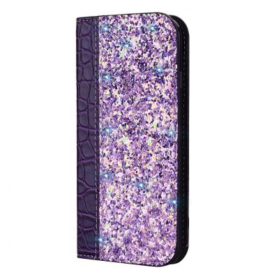 Чохол-книжка Deexe Glittery Crocodile для Samsung Galaxy J4+ (J415), Dark Purple