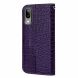 Чехол-книжка Deexe Glittery Crocodile для Samsung Galaxy M10 (M105) - Purple