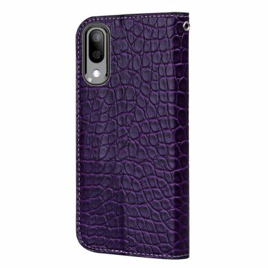 Чехол-книжка Deexe Glittery Crocodile для Samsung Galaxy M10 (M105) - Purple