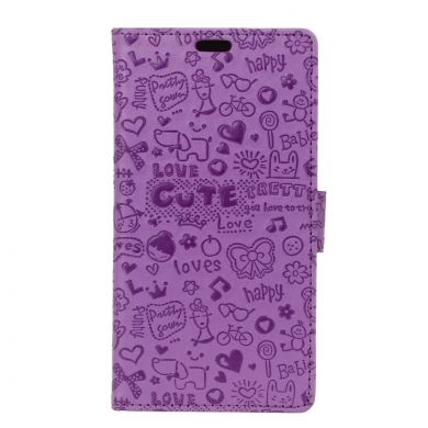 Чохол-книжка UniCase Graffiti Pattern для Samsung Galaxy J2 Core (J260), Purple