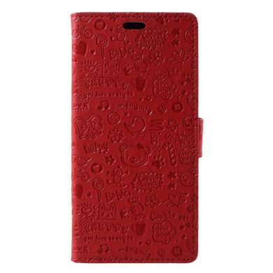 Чехол-книжка UniCase Graffiti Pattern для Samsung Galaxy J8 2018 (J810) - Red