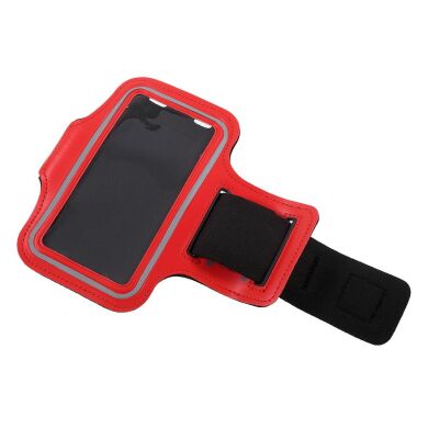 Чехол на руку Deexe Running Sports для смартфонов шириной до 67мм - Red