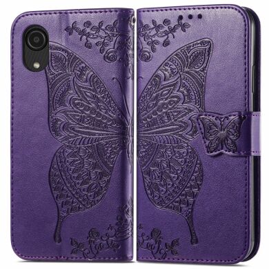 Чехол UniCase Butterfly Pattern для Samsung Galaxy A03 Core (A032) - Purple